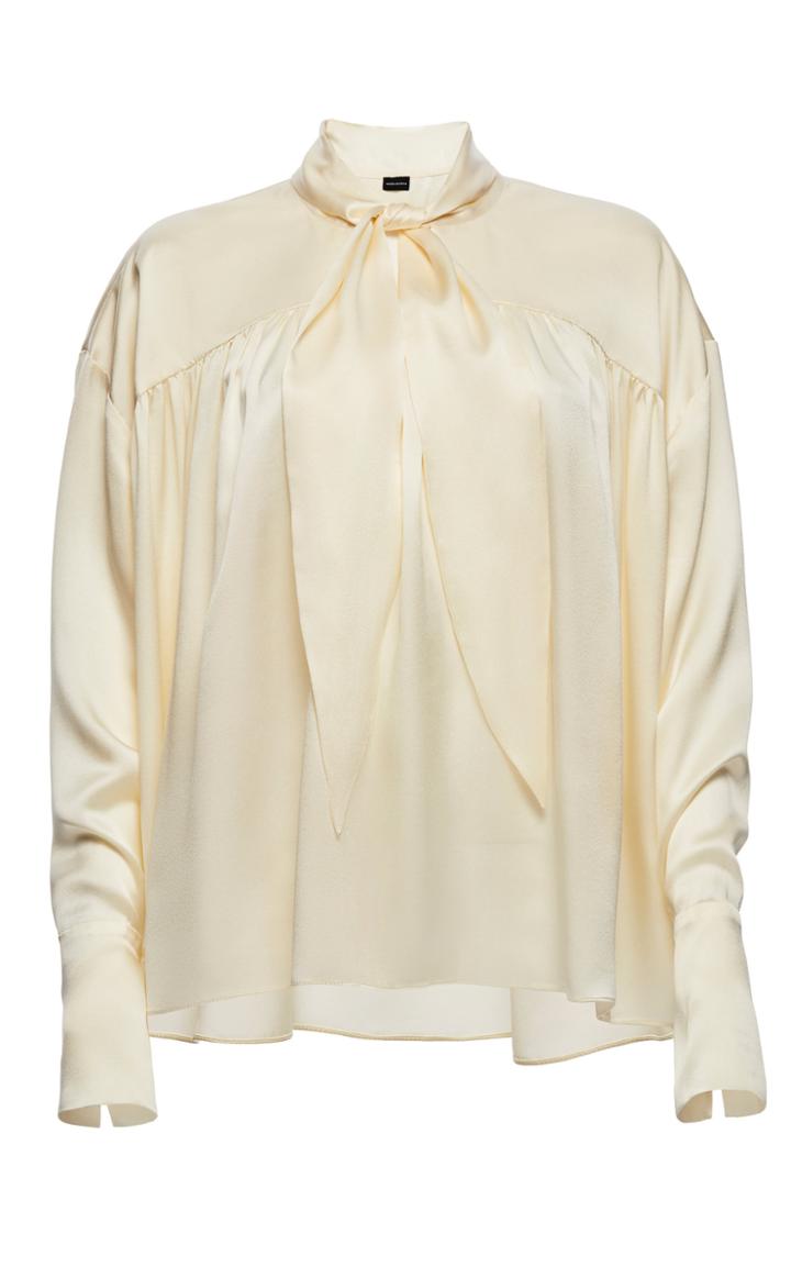 Magda Butrym Calada Silk Tie-neck Shirt