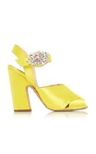Moda Operandi Giambattista Valli Crystal-embellished Satin Sandals Size: 36
