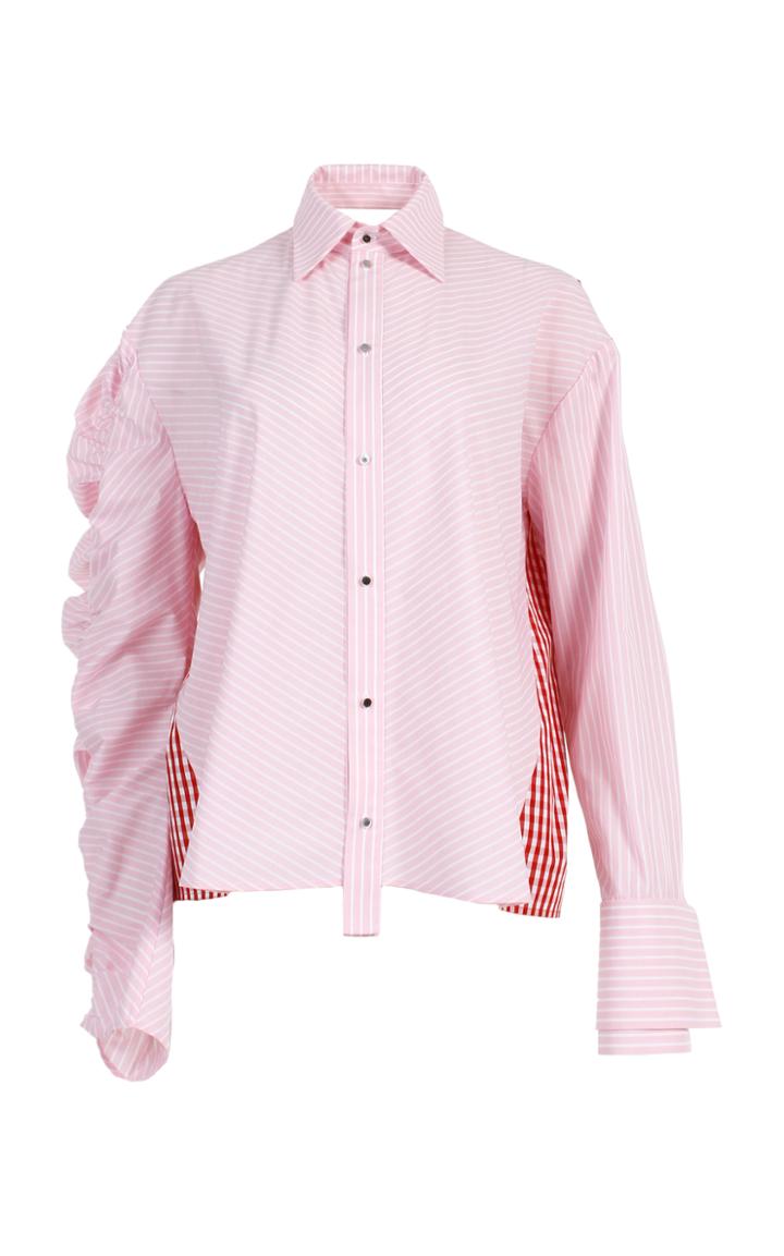 Anouki Pleated Ruffle Combo Shirt