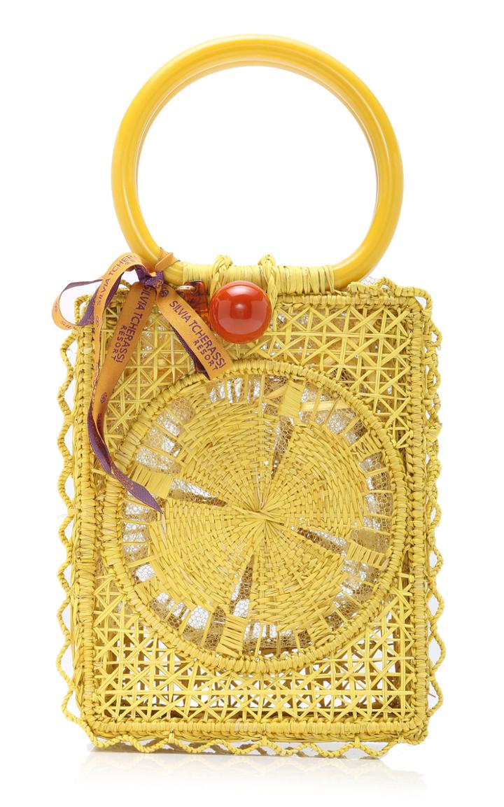 Silvia Tcherassi Mini Caetana Iraca Palm Handbag