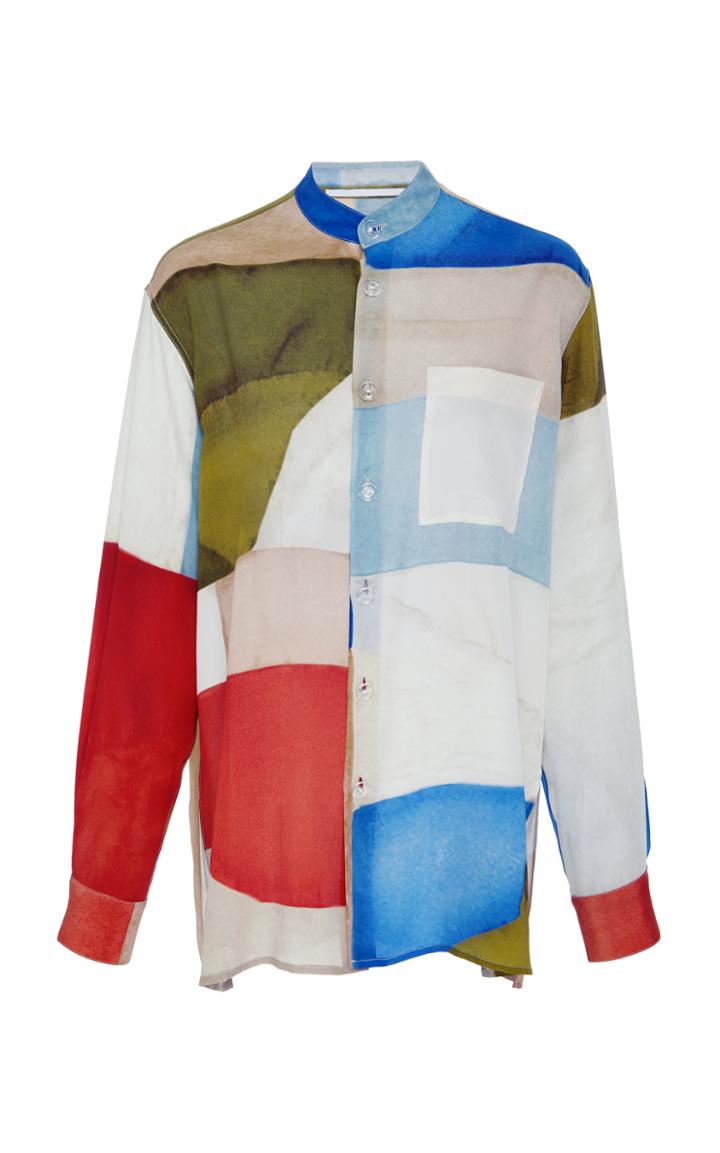 Rosetta Getty Patchwork Silk Men's Shirt