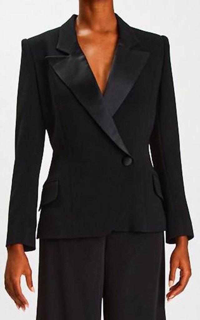 Moda Operandi Sergio Hudson Silk-trimmed Wool Tuxedo Blazer