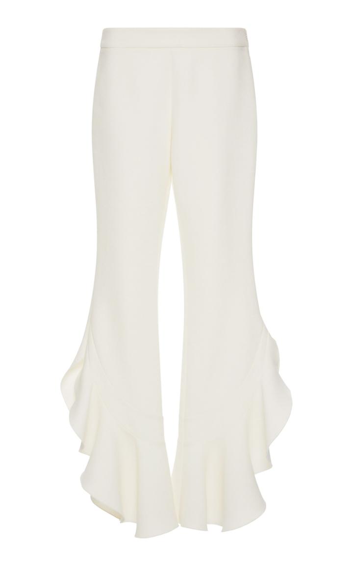 Giambattista Valli Crepe Ruffle Pants