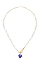 Moda Operandi Timeless Pearly Lapis Lazuli And Pearl Necklace