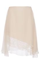 Lanvin Asymmetrical Lace Detail Skirt