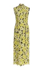 Erdem Josie Contrast Silk Dress