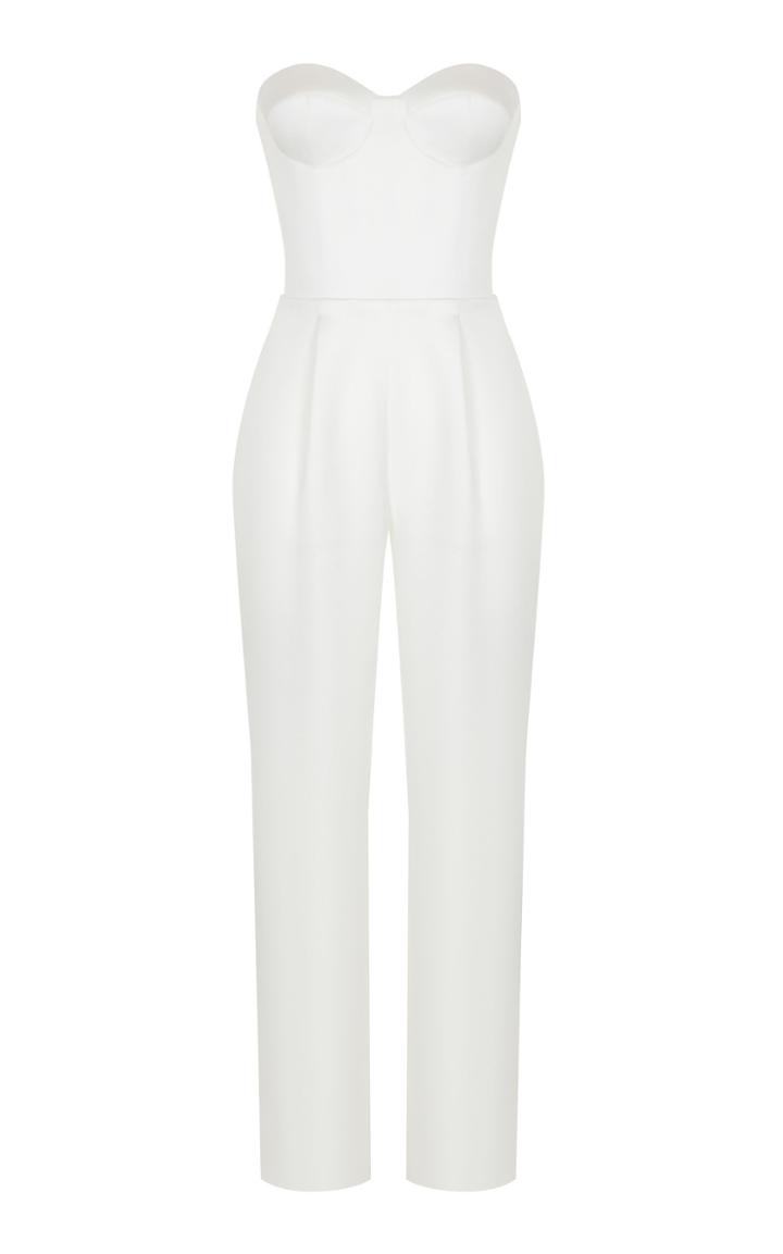 Rasario Strapless Satin Cropped Jumpsuit