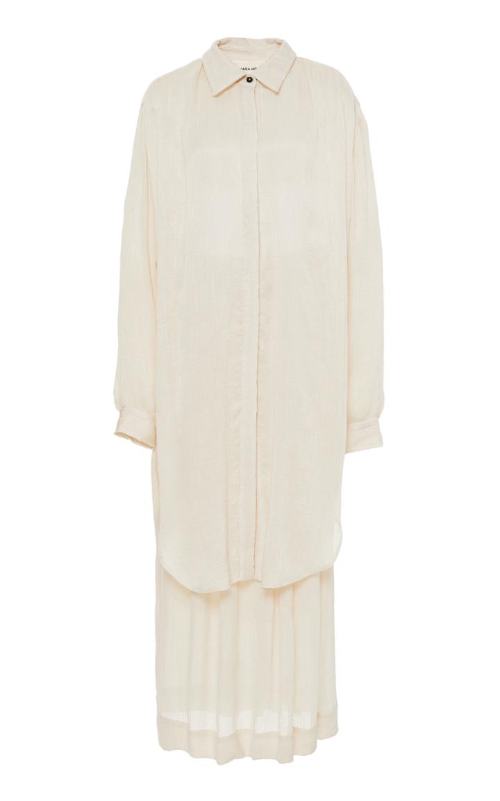 Moda Operandi Mara Hoffman Agata Button-front Pliss Midi Dress Size: Xs