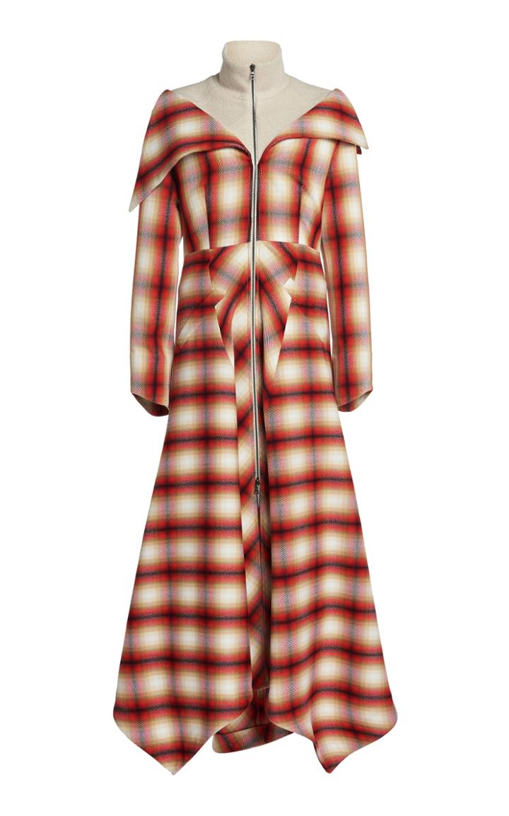 Moda Operandi Rosie Assoulin Plaid Wool Dress