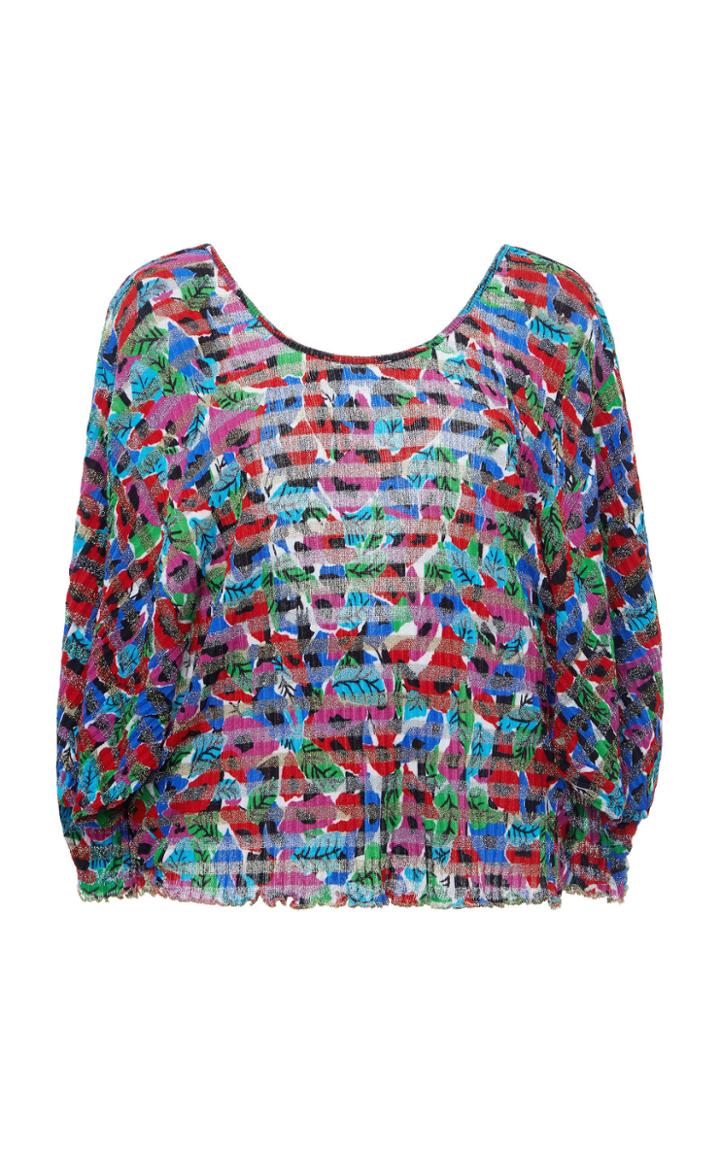 Moda Operandi Missoni Floral Printed Chiffon Top Size: 38