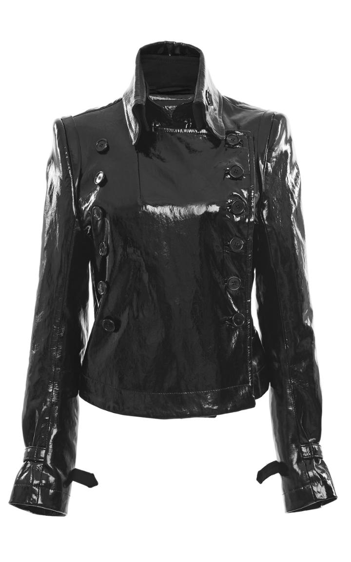 Moda Operandi Ann Demeulemeester Cutout Leather Coat Size: 34