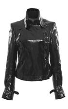 Moda Operandi Ann Demeulemeester Cutout Leather Coat Size: 34