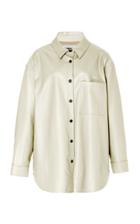 Moda Operandi Apparis Evelyn Vegan Leather Shirt Size: Xs