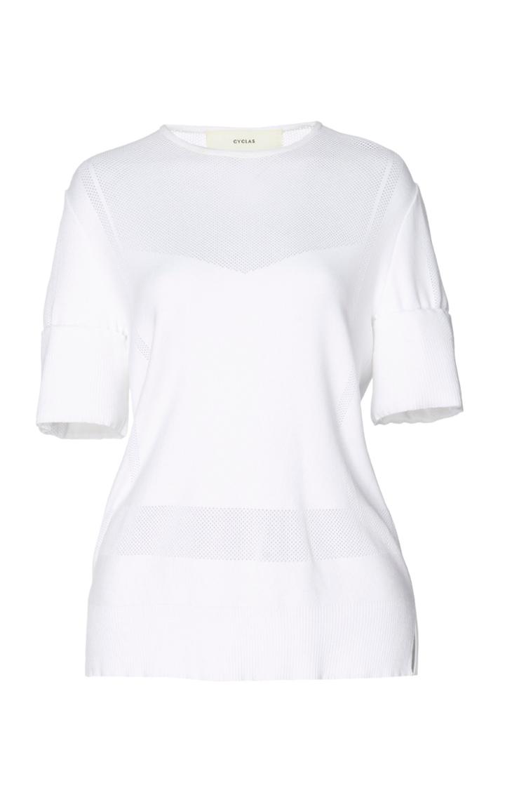 Cyclas Sheer Eyelet Crepe Top