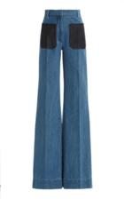 Moda Operandi Victoria Beckham Patchwork Rigid High-rise Flared-leg Jeans