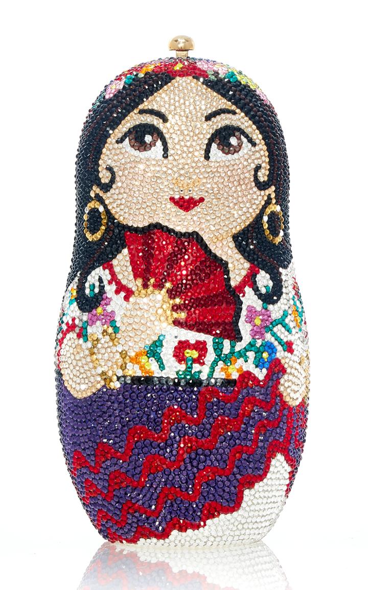 Moda Operandi Judith Leiber Couture Seorita Russian Doll Crystal Novelty Clutch