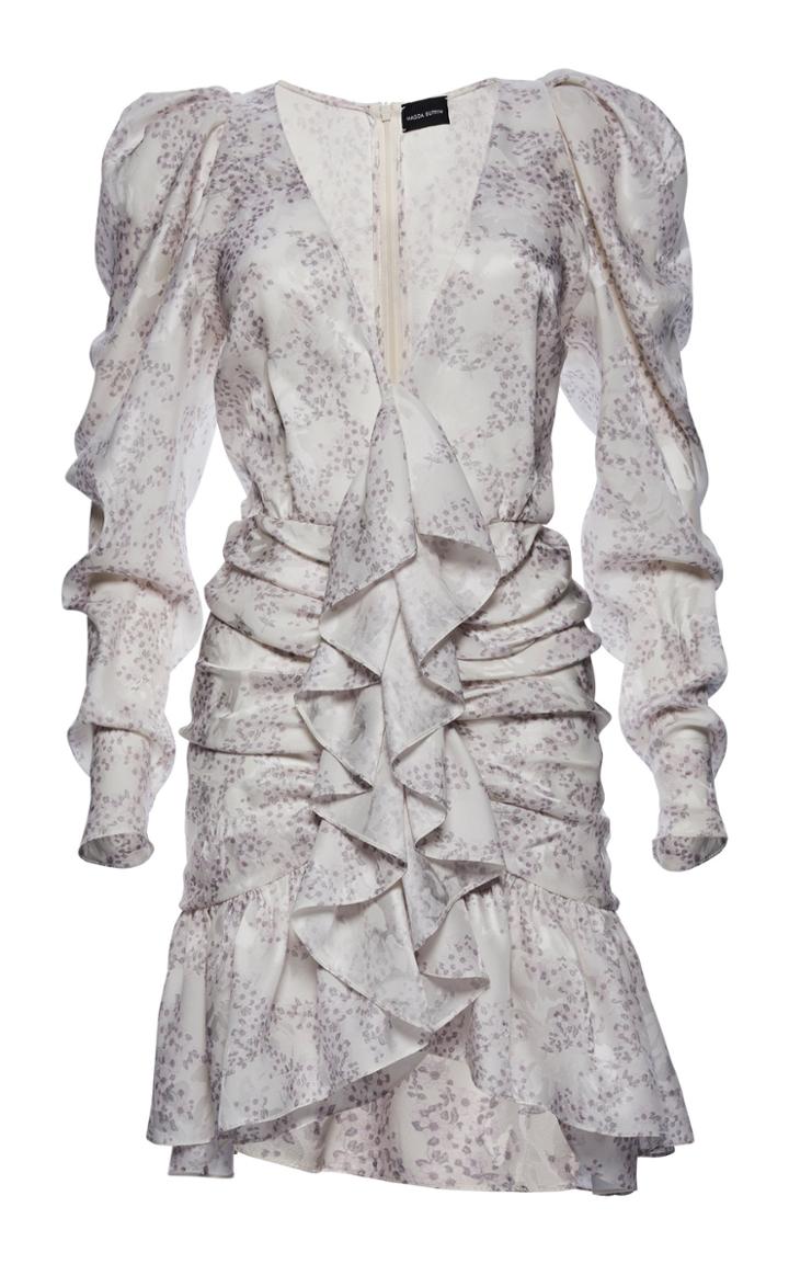 Magda Butrym Minsk V-neck Silk Ruffle Dress