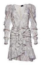Magda Butrym Minsk V-neck Silk Ruffle Dress