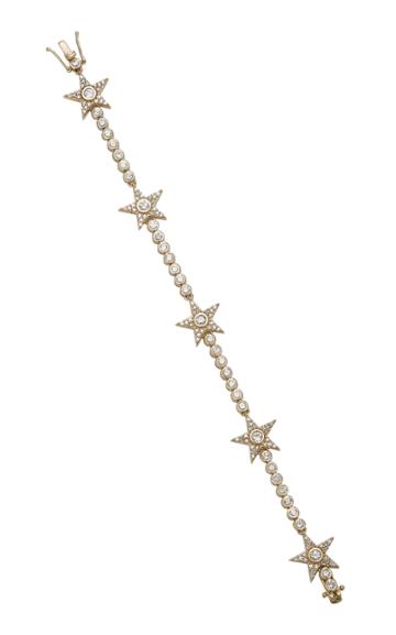 Sheryl Lowe 14k Gold Diamond Tennis Bracelet
