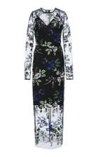 Diane Von Furstenberg Crewneck Embroidered Dress