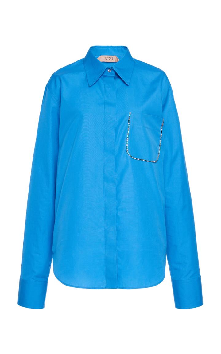 Moda Operandi N21 Embellished-pocket Button-down Shirt