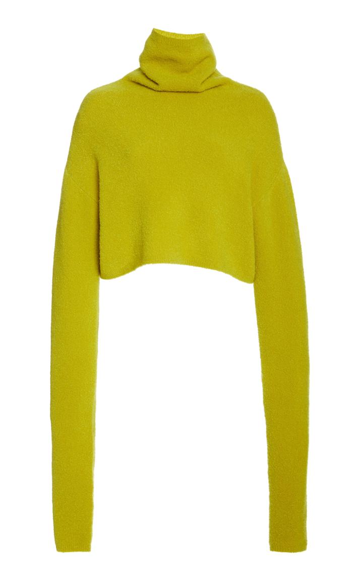 Moda Operandi Sally Lapointe Wool-cashmere Blend Cropped Turtleneck Sweater