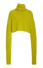 Moda Operandi Sally Lapointe Wool-cashmere Blend Cropped Turtleneck Sweater