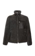 Loewe Leather-trimmed Shearling Jacket Size: 46