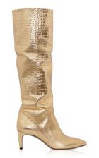 Paris Texas Croc-effect Metallic Leather Tall Boots