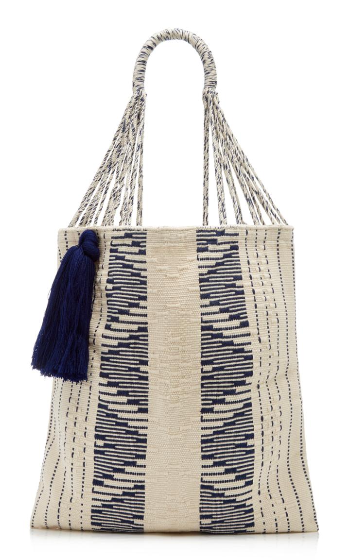 Nannacay Bianca Woven Cotton Tote Bag