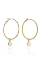 Nina Runsdorf Flip 18k Gold Citrine And Diamond Hoop Earrings