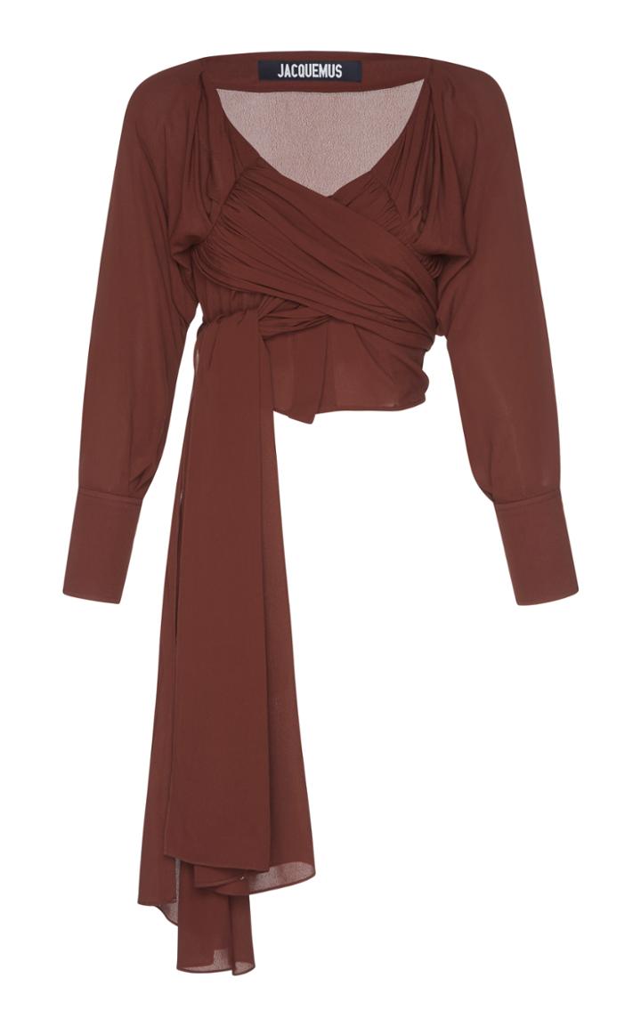 Jacquemus Criss Cross Cropped Blouse