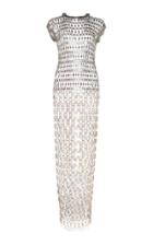 Paco Rabanne Short Sleeve Brass Chainmail Midi Dress