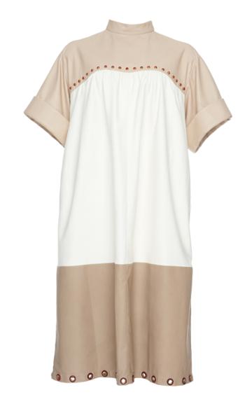 Agnona Color Block Nappa Three-piece T-shirt Dress