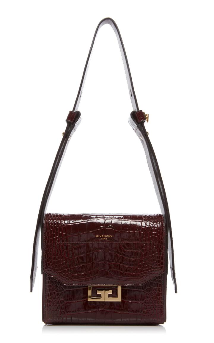 Givenchy Eden Small Croc-embossed Leather Shoulder Bag