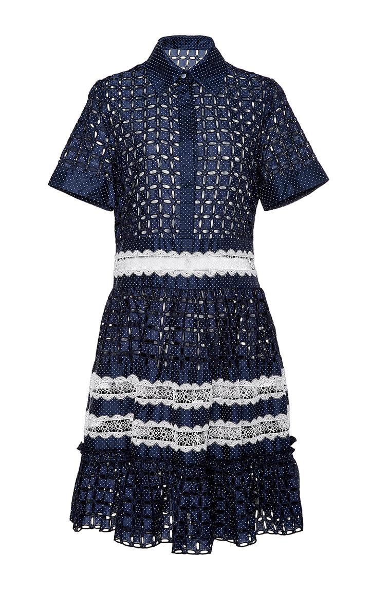 Alexis Jeremy Eyelet Button-up Dress