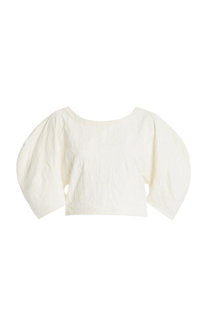 Mara Hoffman Peni Organic Cotton-linen Cropped Top