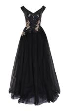 Elie Saab Off-shoulder Sequin Embellished Tulle Gown