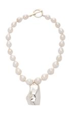 Agmes Sappho Sterling Silver And Pearl Necklace