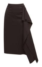 Rochas Ortica Ruffle Pencil Skirt