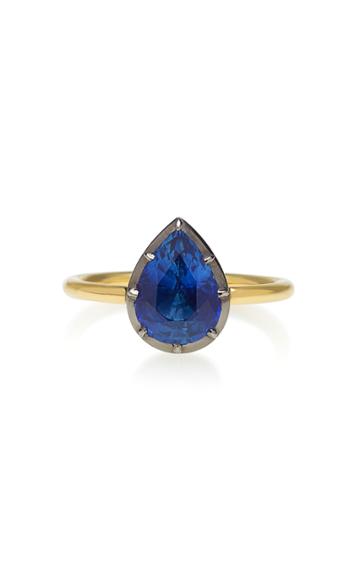 Jessica Mccormack Pear Sapphire Button Back Ring