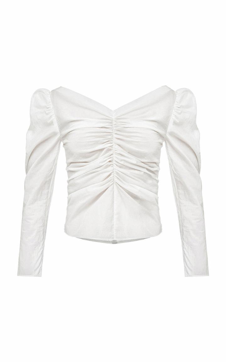 Moda Operandi Anna October Nadia Ruched Crepe Top