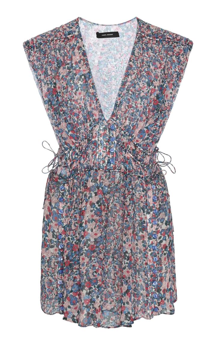 Moda Operandi Isabel Marant Oaxoli Sleeveless Printed Silk Dress Size: 34