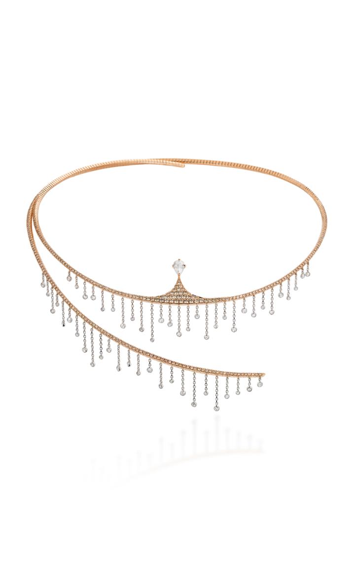 Mike Joseph 18k Waterfall Diamond Drops Choker