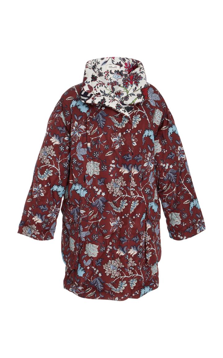 Diane Von Furstenberg Quilted Floral Parka