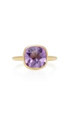 Daria De Koning Rumba 18k Yellow Gold And Amethyst Stacking Ring