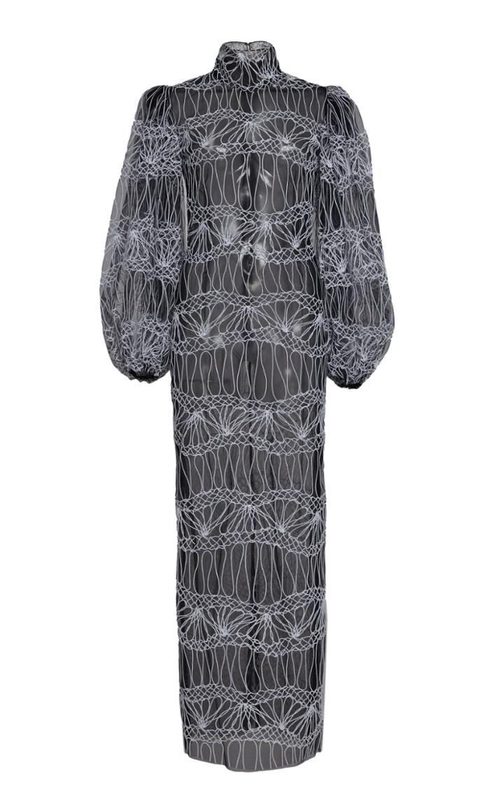 Sandra Mansour Marimba Patterned Tulle Dress