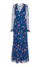 Philosophy Di Lorenzo Serafini Floral-patterned Chiffon Gown