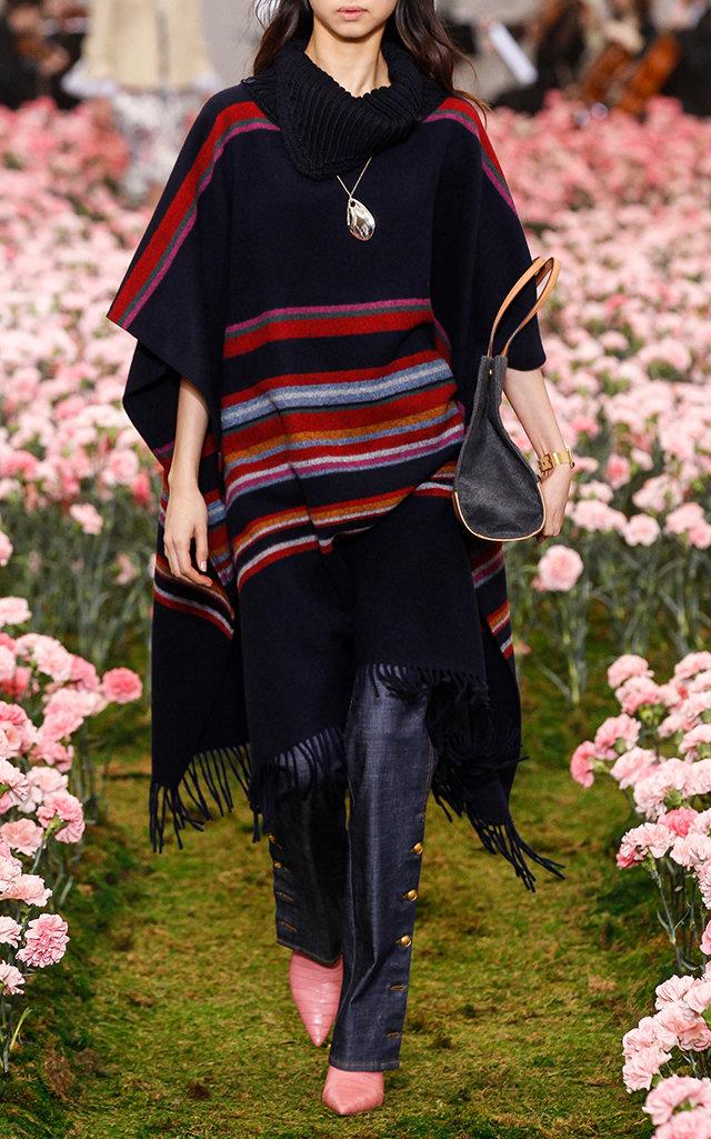Tory Burch Ainsley Striped Poncho
