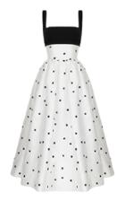 Rasario Jacquard Midi Dress With Crepe Top
